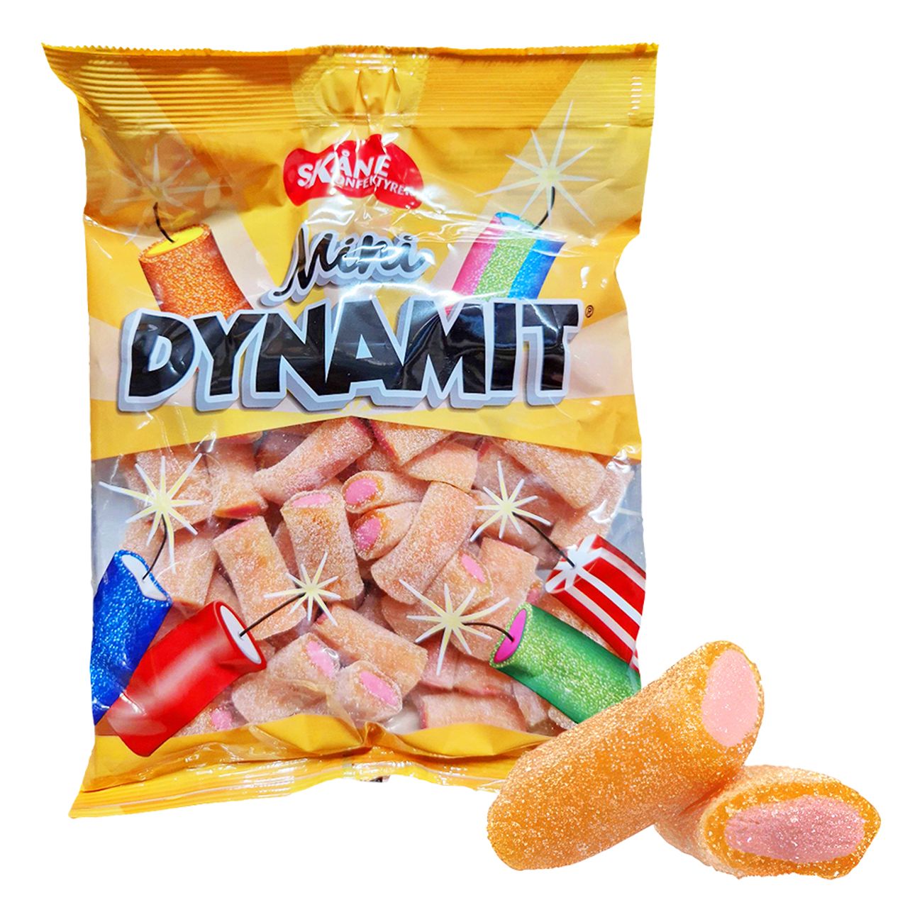 Mini Dynamit Sur Persika 1kg Skåne Konfektyrer Storpack