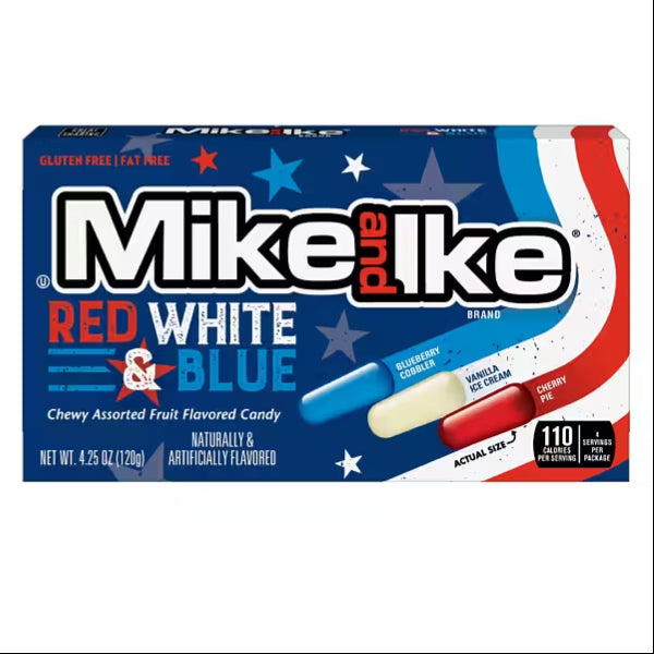 Mike and Ike Red, White & Blue 120g