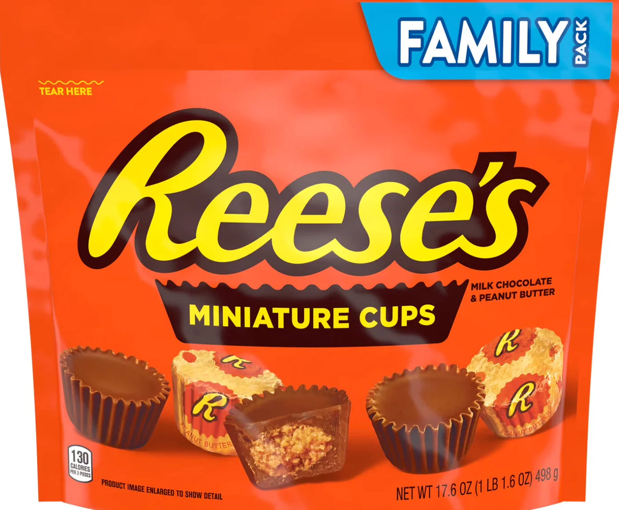 Reeses Peanut Butter Miniature Cups Storpack 498g