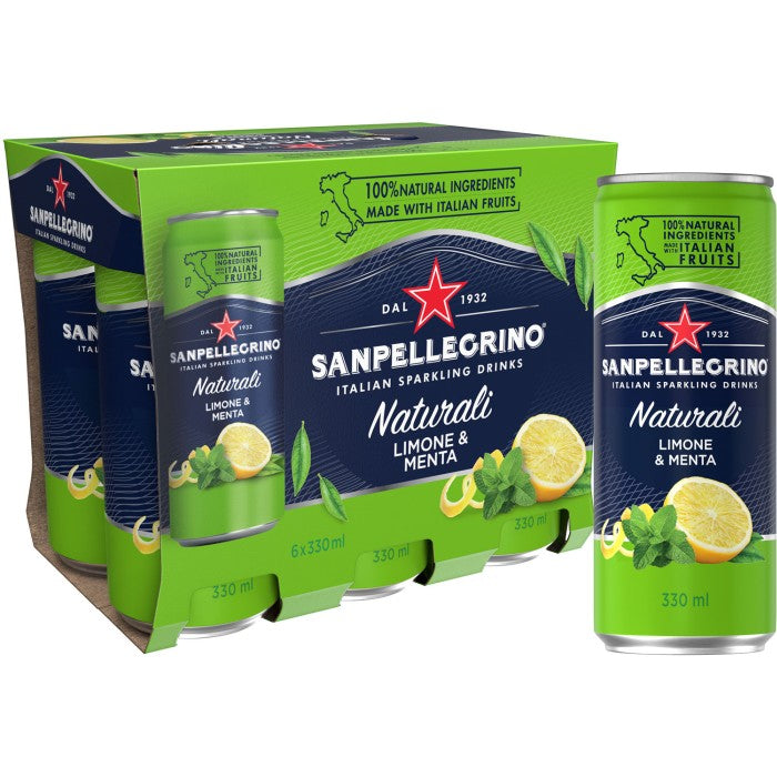 San Pellegrino Limonata Menta 33cl 6st Storpack