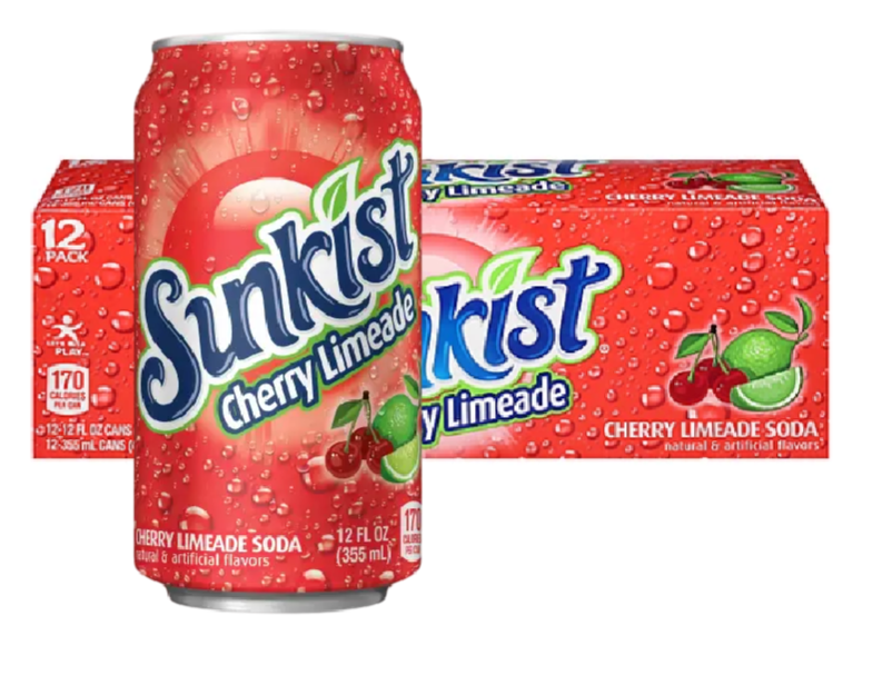Sunkist Cherry Limeade 355ml 12st (BF 2025-10-04) Storpack