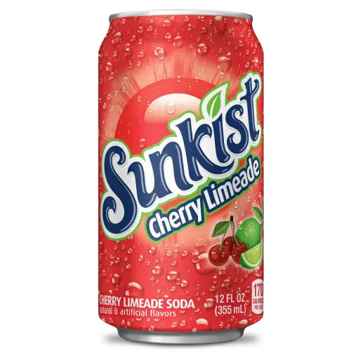 Sunkist Cherry Limeade 355ml 12st (BF 2025-10-04) Storpack