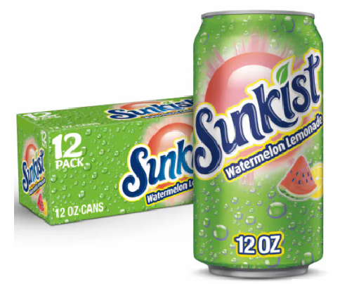 Sunkist Watermelon Lemonade 355ml 12st (BF 2025-08-16) Storpack