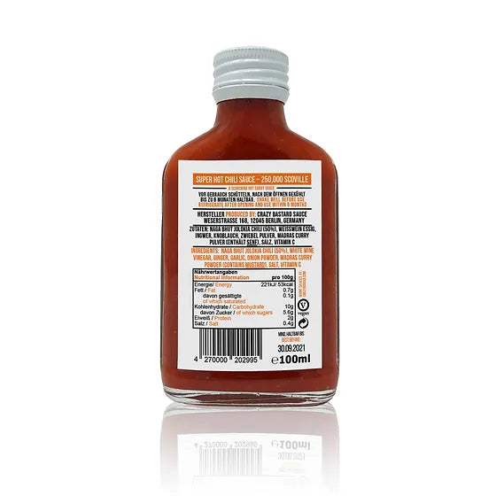 Crazy Bastard Superhot - Naga 100ml (ca 250.000 SHU) (Bf2026-01-31)