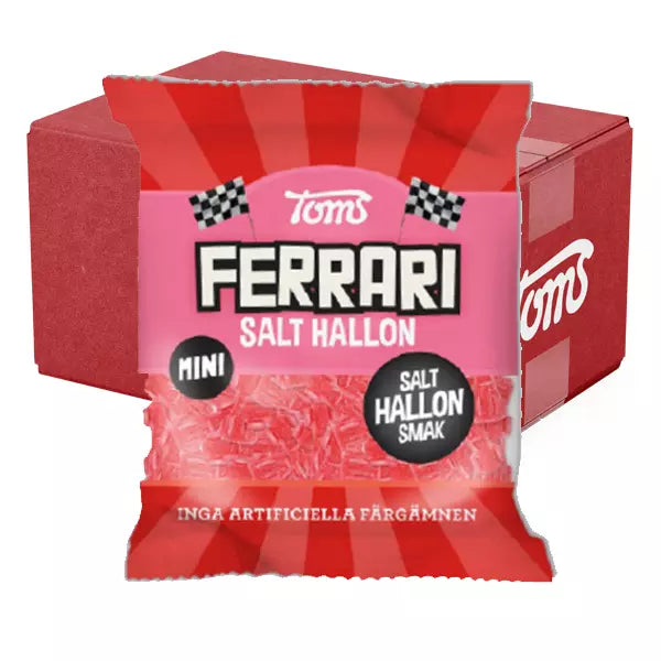 Toms Mini Ferrari Salt Hallon 80g 15st Storpack Hel Kartong