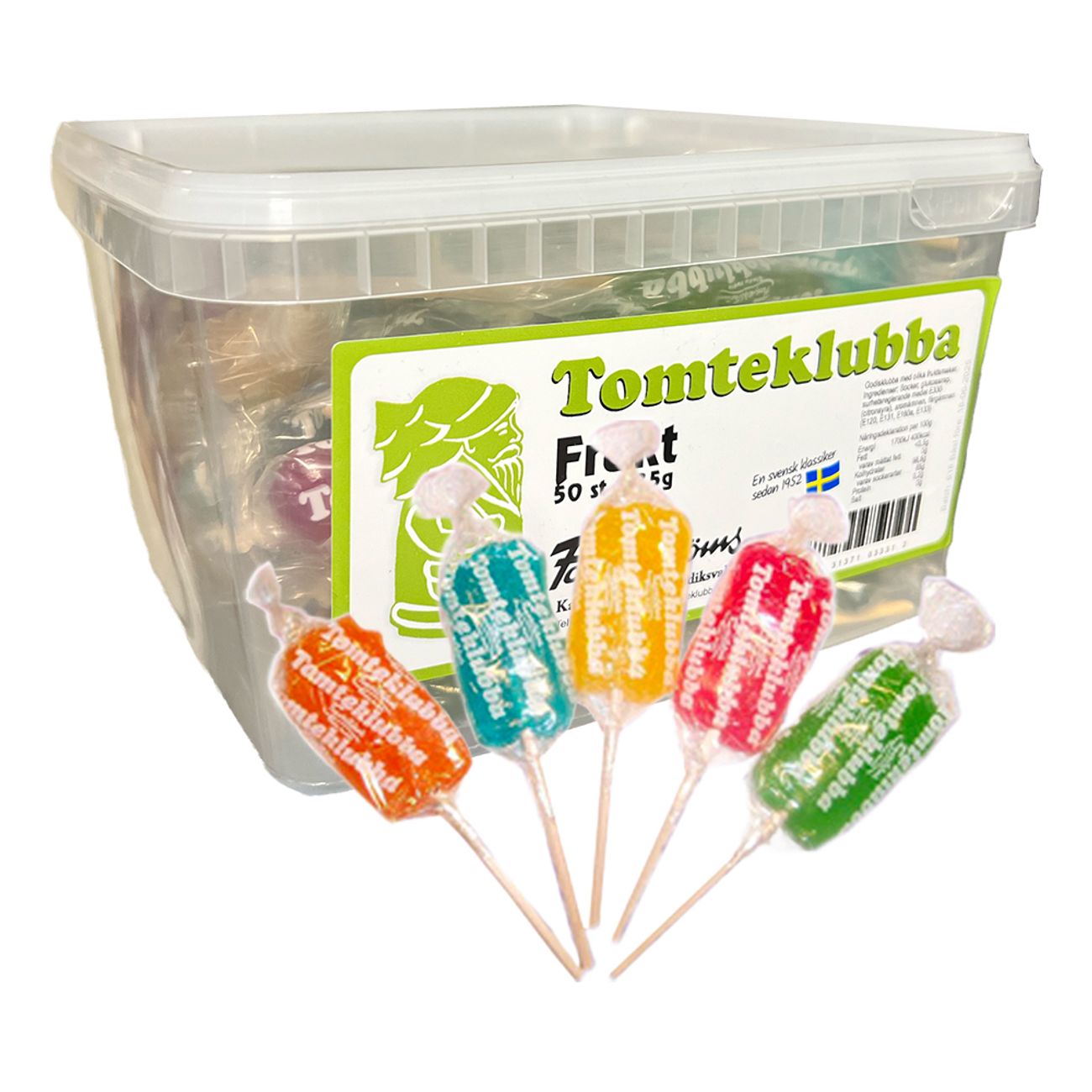 Tomteklubbor Frukt 25g 50st Storpack