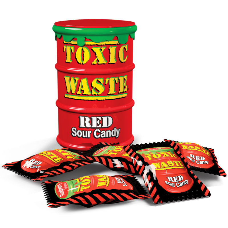 Toxic Waste Red Drum Extreme Sour Candy 42g