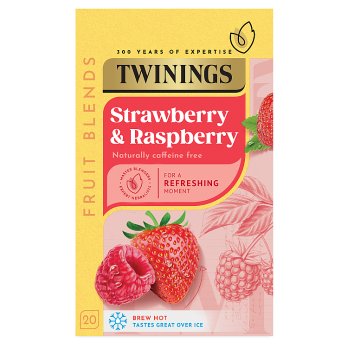 Twinings Fruit Blends Strawberry &amp; Raspberry Tea 20 påsar