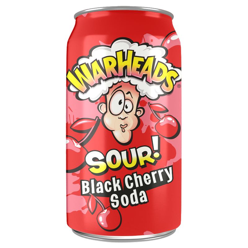 Warheads Sour Soda - Black Cherry 355ml