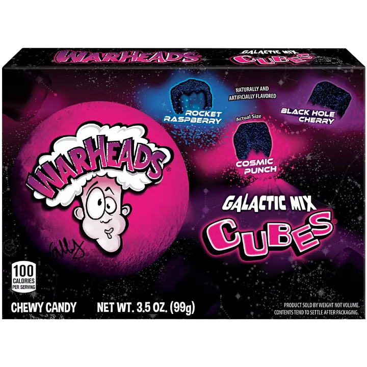 Warheads Galactic Mix Cubes Theatrebox 99g