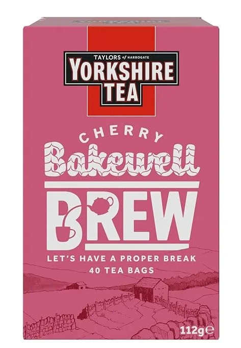 Yorkshire Tea Cherry Bakewell Brew 112g, 40 stk.