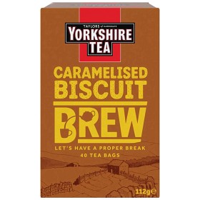 Yorkshire Tea Caramel Biscuit Brew 112g, 40påsar